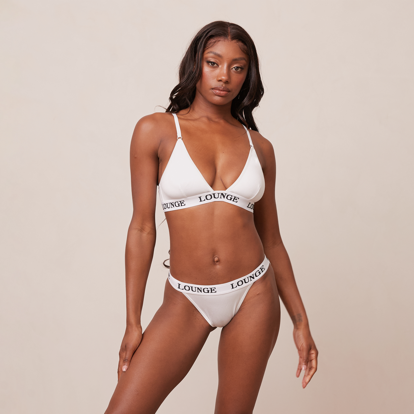 Bamboo Triangle BH - Effen Wit