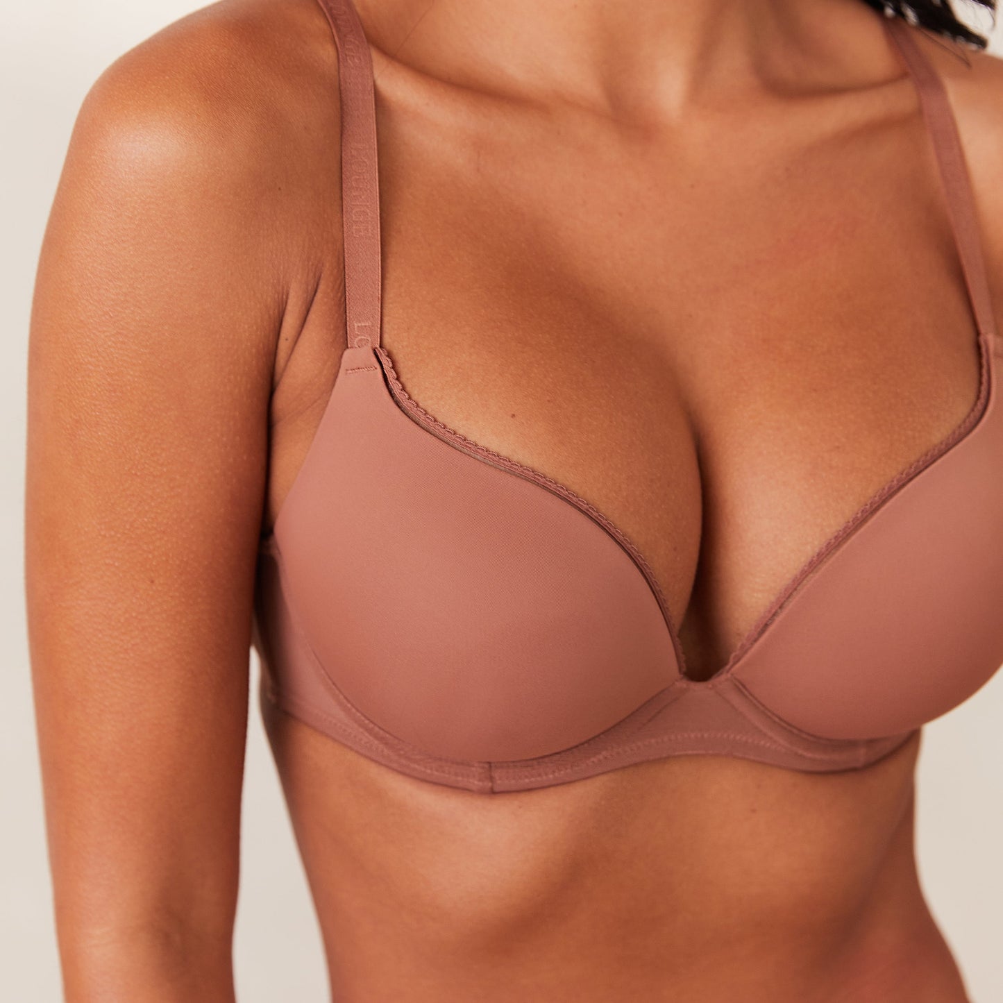Comfort Hoge Push-Up T-Shirt BH - Mokka