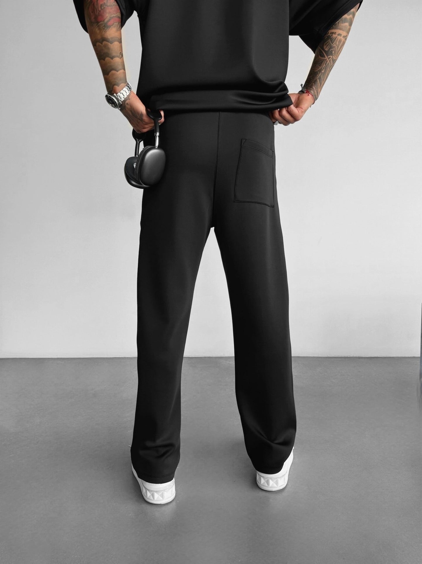 Loose Fit Duikstof Broek - Zwart
