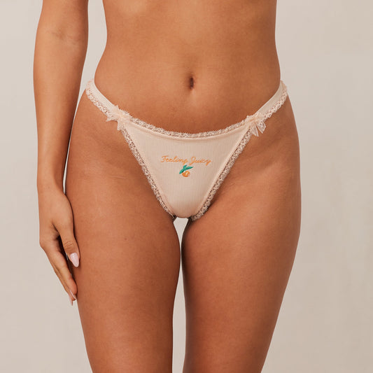 Fruity 'Feeling Juicy' G-string - Perzikkleurig